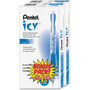 Pentel Icy Mechanical Pencil Value Pack, 0.7 mm, HB (#2), Black Lead, Transparent Blue Barrel, 24/Pack