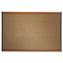 Quartet Prestige Colored Cork Bulletin Board, 72 x 48, Brown Surface, Light Cherry Fiberboard/Plastic Frame (QRTB247LC)
