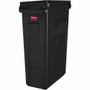 Rubbermaid Commercial Slim Jim 23-Gallon Vented Waste Container - 23 gal Capacity - Rectangular - Durable, Handle - 30" Height x 11" Width x 22" Depth - Plastic