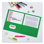 Avery Two-Pocket Folder, 40-Sheet Capacity, 11 x 8.5, Green, 25/Box