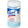 Lysol Disinfecting Wipes - Crisp Linen Scent - 7" Length x 7.25" Width - Disinfectant, Pre-moistened, Deodorize, Antibacterial - White - 80/Tub