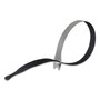VELCRO Brand ONE-WRAP Pre-Cut Thin Ties, 0.5" x 15", Black/Gray, 30/Pack