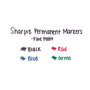 Sharpie Fine Tip Permanent Marker, Fine Bullet Tip, Assorted Colors, 4/Set (SAN30174PP) View Product Image