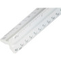 Staedtler Triangular Scale Plastic Architects Ruler, 12" Long, Plastic, White
