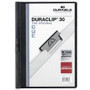 DURABLE DURACLIP Letter Report Cover - 8 1/2" x 11" - 30 Sheets Capacity - Vinyl, Steel - Black