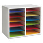 Safco Fiberboard Literature Sorter, 12 Compartments, 19.63 x 11.88 x 16.13, Gray (SAF9420GR) View Product Image