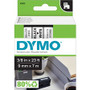 Dymo D1 Electronic Tape Cartridge - 3/8" Width - Thermal Transfer - White - Polyester