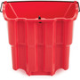 Rubbermaid Commercial WaveBrake 2.0 Dirty Water Bucket, 18 qt, Plastic, Red