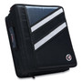 Case it Z-System 2-in-1 Zipper Binder, 3 Rings (x2), 1.5" Capacity (x2), 11 x 8.5, Black/Gray Accents View Product Image