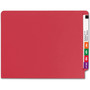 Smead Shelf-Master Reinforced End Tab Colored Folders, Straight Tabs, Letter Size, 0.75" Expansion, Red, 100/Box