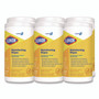 Clorox Disinfecting Wipes, 1-Ply, 7 x 8, Lemon Fresh, White, 75/Canister, 6/Carton