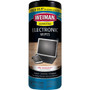Weiman E-Tronic Wipes - For TV, Keyboard, Monitor, Notebook, Smartphone, Tablet, Electronics, Plasma Display, LCD - Streak-free, Lint-free, Ammonia-free, Anti-static, Pre-moistened - White - 30/Tub - (WMN93A)