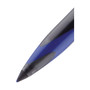 uniball AIR Porous Gel Pen, Stick, Medium 0.7 mm, Blue Ink, Black/Blue Barrel, 3/Pack
