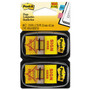 Post-it Flags Arrow Message 1" Page Flags, "Sign Here", Yellow, 50 Flags/Dispenser, 2 Dispensers/Pack
