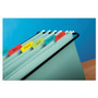 Post-it Tabs 2" Plain Solid Color Angled Tabs, 1/5-Cut, Assorted Colors, 2" Wide, 24/Pack