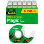Scotch 3/4"W Magic Tape - 18.06 yd Length x 0.75" Width - 1" Core - Matte - Clear - Dispenser Included
