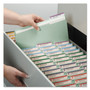 Smead Recycled Pressboard Fastener Folders, 1/3-Cut Tabs, Two SafeSHIELD Fasteners, 3" Expansion, Legal Size, Gray-Green, 25/Box