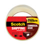 Scotch 3750 Commercial Grade Packaging Tape, 3" Core, 1.88" x 54.6 yds, Clear