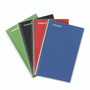 Universal Wirebound Notebook, 3-Subject, Medium/College Rule, Assorted Cover Colors, (120) 9.5 x 6 Sheets, 4/Pack