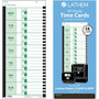 Lathem Thermal Time Clock Weekly Attendance Cards - 8.25" x 3.38" Form Size - White - Black Print Color