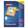 Avery Shipping Labels w/ TrueBlock Technology, Laser Printers, 5.5 x 8.5, White, 2/Sheet, 100 Sheets/Box
