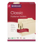 Smead Top Tab Fastener Folders, 1/3-Cut Tabs: Assorted, 0.75" Expansion, 2 Fasteners, Letter Size, Manila Exterior, 50/Box