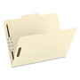 Smead Top Tab Fastener Folders, 1/3-Cut Tabs: Assorted, 0.75" Expansion, 2 Fasteners, Letter Size, Manila Exterior, 50/Box