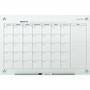 Quartet Infinity Magnetic Glass Dry-Erase Calendar Board - Monthly - 1 Month - White - Tempered Glass - 36" Height x 48" Width