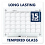 Quartet Infinity Magnetic Glass Calendar Board, Monthly Planning/Scheduling, 48" x 36", White Surface