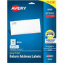 Avery Easy Peel Inkjet Return Address Labels - 2/3" Width x 1 3/4" Length - Permanent Adhesive - Rectangle - Inkjet - White
