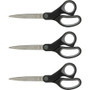 Adult Straight Scissors w/Rubber Grip Handle - 7" - 3 / Bundle
