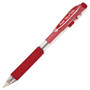Pentel WOW! Gel Pen, Retractable, Medium 0.7 mm, Red Ink, Clear/Red Barrel, Dozen