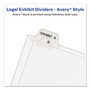 Avery Preprinted Legal Exhibit Side Tab Index Dividers, Avery Style, 10-Tab, 8, 11 x 8.5, White, 25/Pack