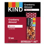 KIND Plus Nutrition Boost Bar, Cranberry Almond and Antioxidants, 1.4 oz, 12/Box
