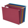 Pendaflex Earthwise by Pendaflex EZ Slide 100% Recycled Colored Hanging File Folders, Letter Size, 1/5-Cut Tabs, Assorted Colors, 20/BX