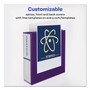 Avery Durable View Binder with DuraHinge and Slant Rings, 3 Rings, 1" Capacity, 11 x 8.5, Purple