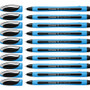 Schneider Slider Memo XB Ballpoint Pen, Stick, Extra-Bold 1.4 mm, Black Ink, Black/Light Blue Barrel, 10/Box (RED150201) View Product Image