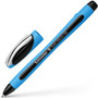 Schneider Slider Memo XB Ballpoint Pen, Stick, Extra-Bold 1.4 mm, Black Ink, Black/Light Blue Barrel, 10/Box