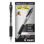 Pilot G2 Premium Gel Pen, Retractable, Extra-Fine 0.5 mm, Black Ink, Smoke/Black Barrel, Dozen
