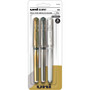 uniball Signo Impact Gel Pen, Stick, Bold 1 mm, Assorted Metallic Ink and Barrel Colors, 3/Pack