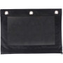 Business Source Binder Pencil Pouch - 10" Height x 7.4" Width - Black
