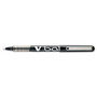 Pilot VBall Liquid Ink Rollerball Pen, Stick, Fine 0.7 mm, Black Ink, Black/Clear Barrel, Dozen