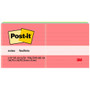 Post-it Lined Notes - Poptimistic Color Collection - 600 - 3" Flag/Note Width x 3" Flag/Note Length - Square - 100 Sheets per Pad