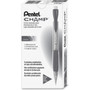 Pentel Champ Mechanical Pencil, 0.5 mm, HB (#2), Black Lead, Translucent Gray Barrel, Dozen