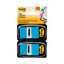 Post-it Flags Standard Page Flags in Dispenser, Bright Blue, 50 Flags/Dispenser, 2 Dispensers/Pack
