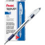 Pentel R.S.V.P. Ballpoint Pen, Stick, Fine 0.7 mm, Blue Ink, Clear/Blue Barrel, Dozen (PENBK90C) View Product Image