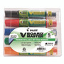 Pilot BeGreen V Board Master Dry Erase Marker, Medium Chisel Tip, Assorted Colors, 5/Pack