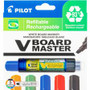 Pilot BeGreen Refillable VBoard Dry-erase Marker - Broad Chisel Marker Point - Refillable - Orange, Green, Blue, Black, Red Ink