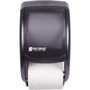 San Jamar Duett Standard Bath Tissue Dispenser - Roll Dispenser - 2 x Roll - 1.62" Roll Diameter - 12.8" Height x 7.5" Width x 7" Depth - Black