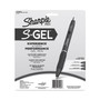 Sharpie S-Gel S-Gel High-Performance Gel Pen, Retractable, Medium 0.7 mm, Assorted Ink Colors, Black Barrel, Dozen